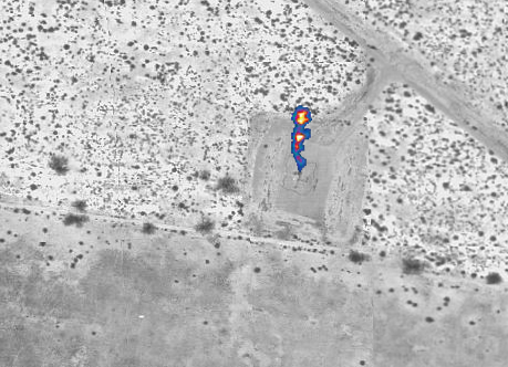 Gas plume detected with Telops hyperspectral imaging system stabilized by SOMAG gimbal CSM 40